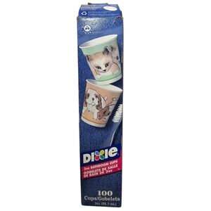 Vintage 2001 Dixie Cups Precious Pets 3oz Bathroom Cups Open Box 58 Count